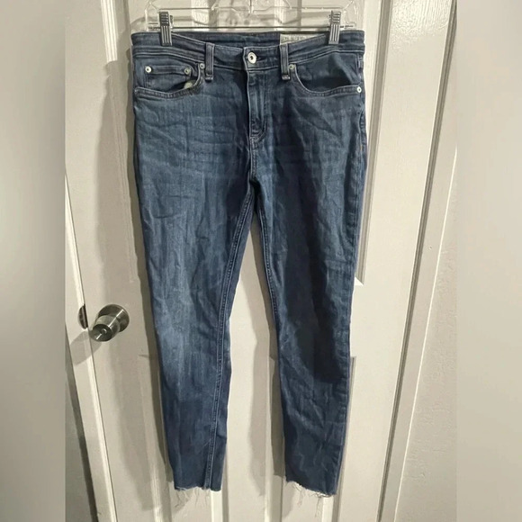 Rag & bone Cate Midrise Skinny Color Juni Dark Medium Jeans size 28 - Picture 2 of 9